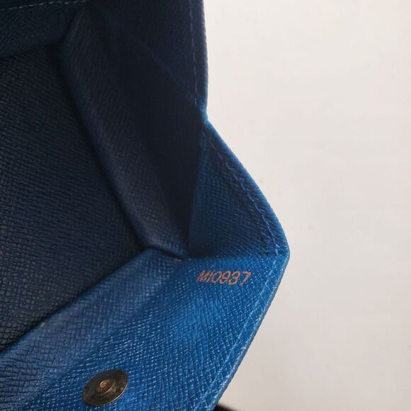 Louis Vuitton Blue Epi Porte Monnaie Coins Card Case Boite Box - Picture 10 of 14